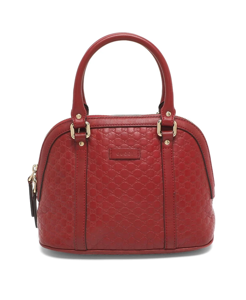 Pre-Owned Gucci women's Mini Microguccissima Leather Dome Satchel