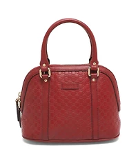 Pre-Owned Gucci women's Mini Microguccissima Leather Dome Satchel