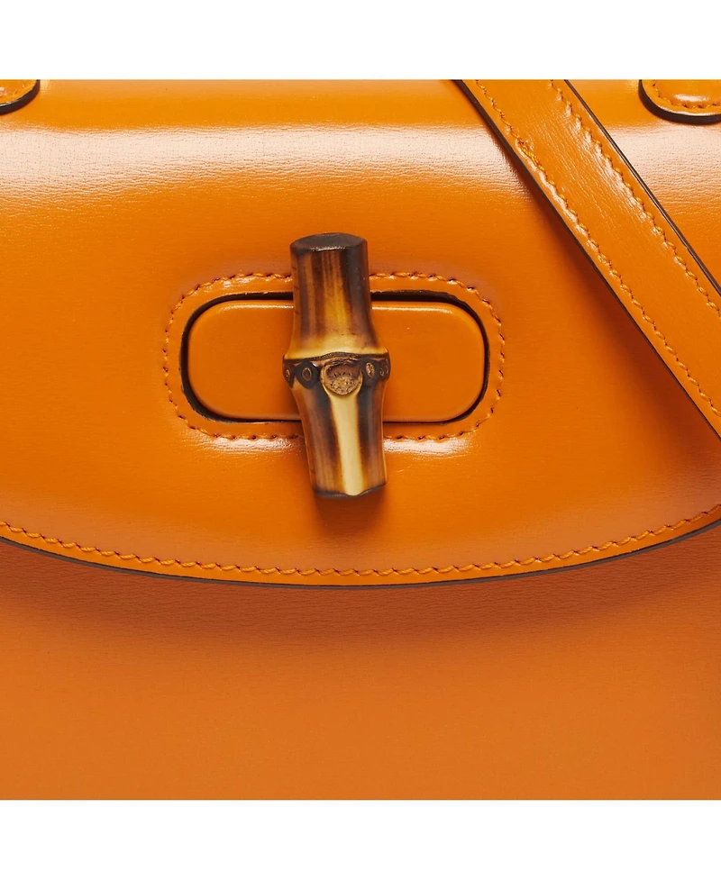 Pre-Owned Gucci Bamboo 1947 Small Leather Top Handle Bag