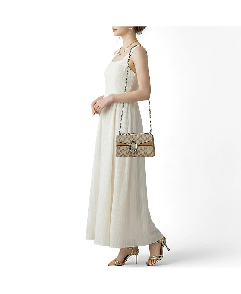 Pre-Owned Gucci Women's Dionysus Gg Supreme Crystal Shoulder Bag