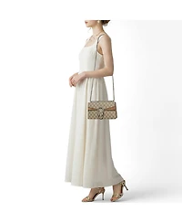 Pre-Owned Gucci Women's Dionysus Gg Supreme Crystal Shoulder Bag