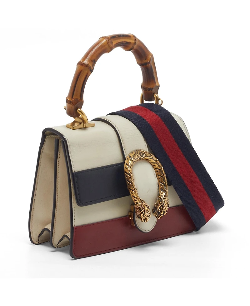 Pre-Owned Gucci Women's Dionysus Mini Leather Satchel with Bamboo Handle