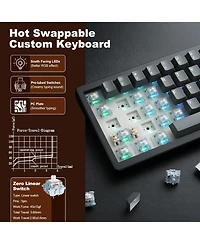 Ipason AL68 Wireless Mechanical 60% Keyboard for Mac, Windows, and Android