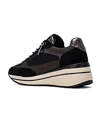 Xti Women's Casual Suede Wedge Sneakers