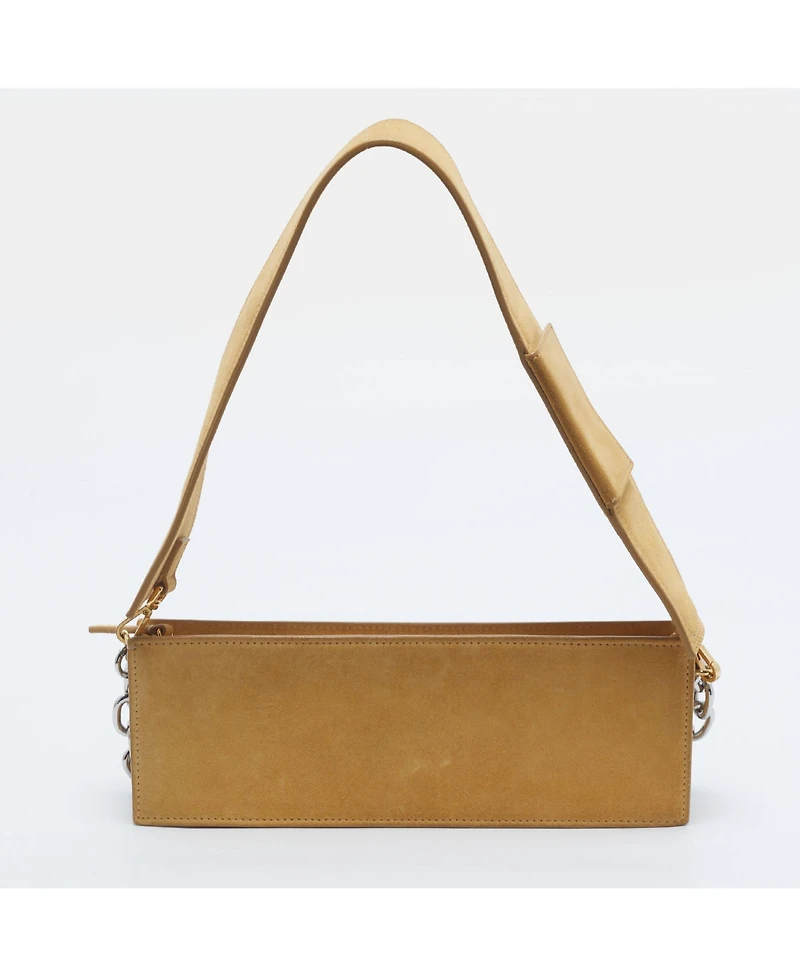 Pre-Owned Jacquemus Le Ciuciu Suede and Chain Shoulder Bag
