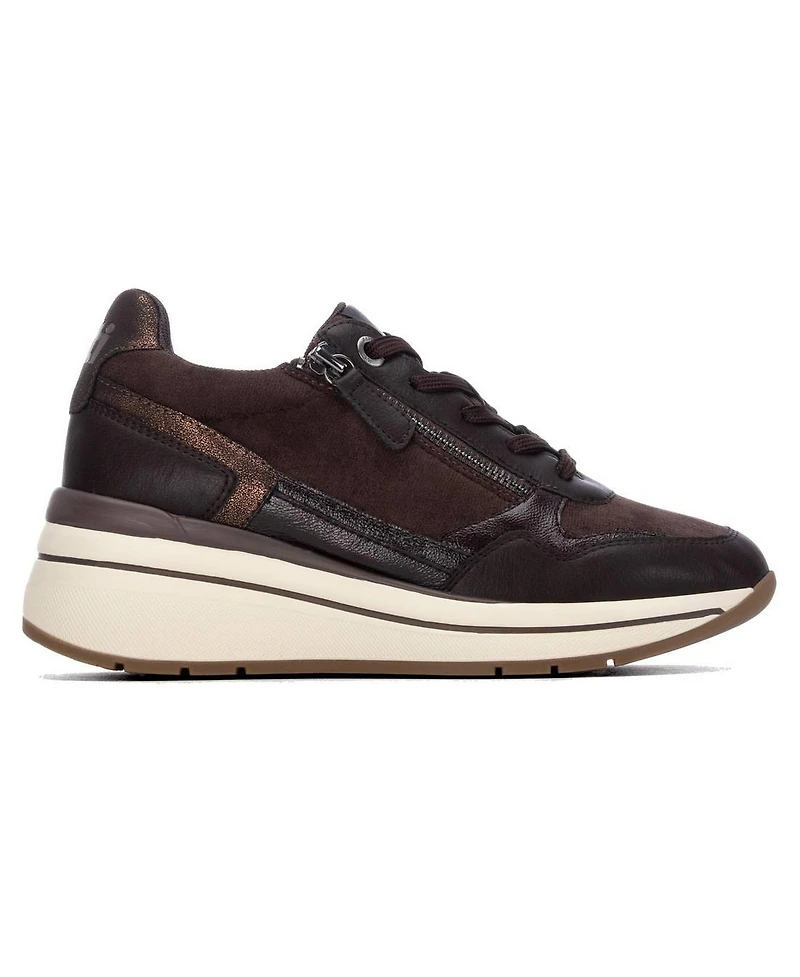Xti Women's Casual Wedge Lace- Up Sneakers