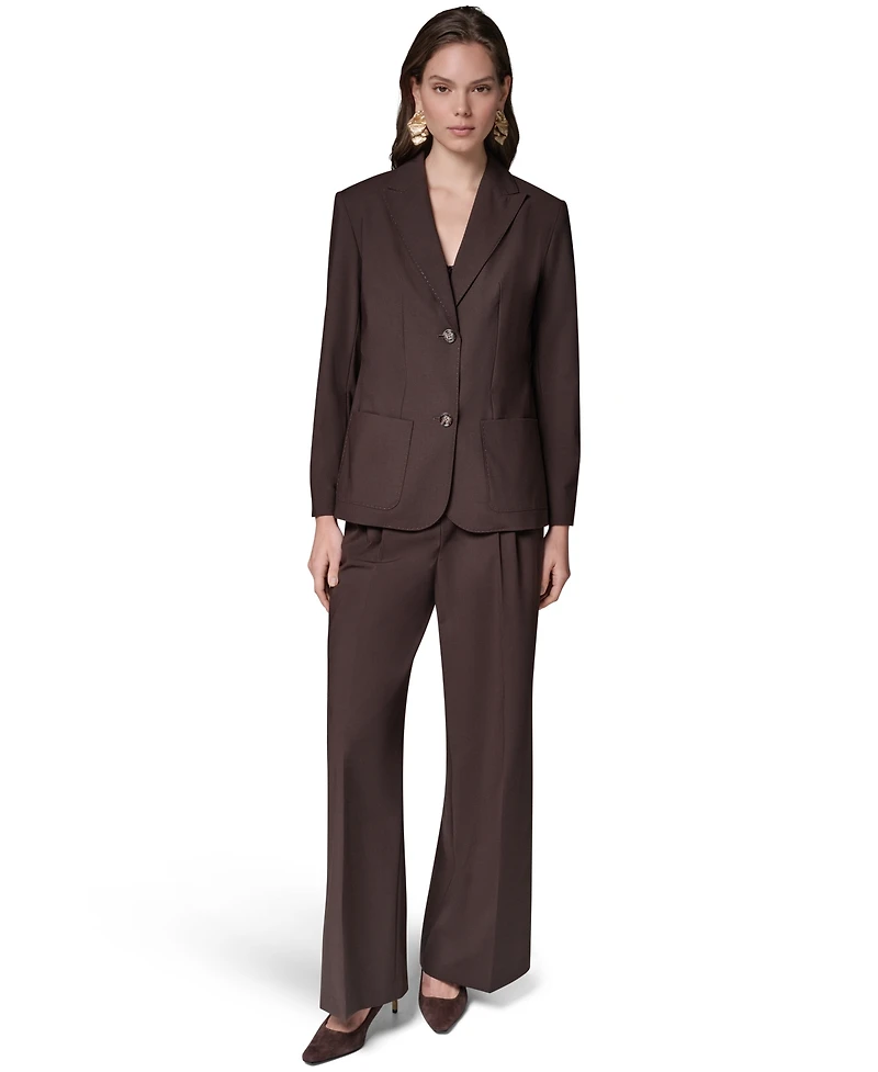 Donna Karan New York Women's DK892 Oversized Notch Lapel Blazer