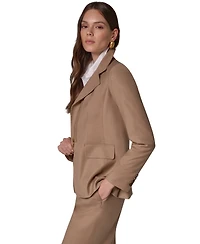 Donna Karan New York Women's Asymmetrical Zip Shoulder-Padded Blazer