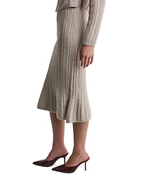 Bcbg Women's High-Waisted Cable-Knit Midi Skirt