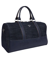 True Religion Horseshoe Quilting Denim Weekender Duffel Bag