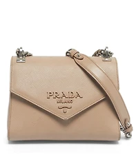 Pre-Owned Prada Women's Saffiano Leather Monochrome Envelope Shoulder Bag
