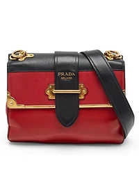 Pre-Owned Prada Women's Cahier Two-Tone Leather Shoulder Bag