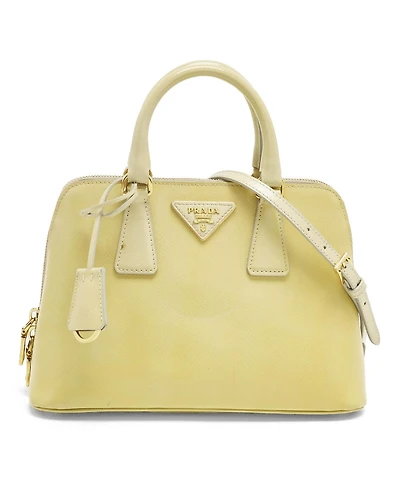 Pre-Owned Prada women's Small Promenade Saffiano Patent Leather Satchel