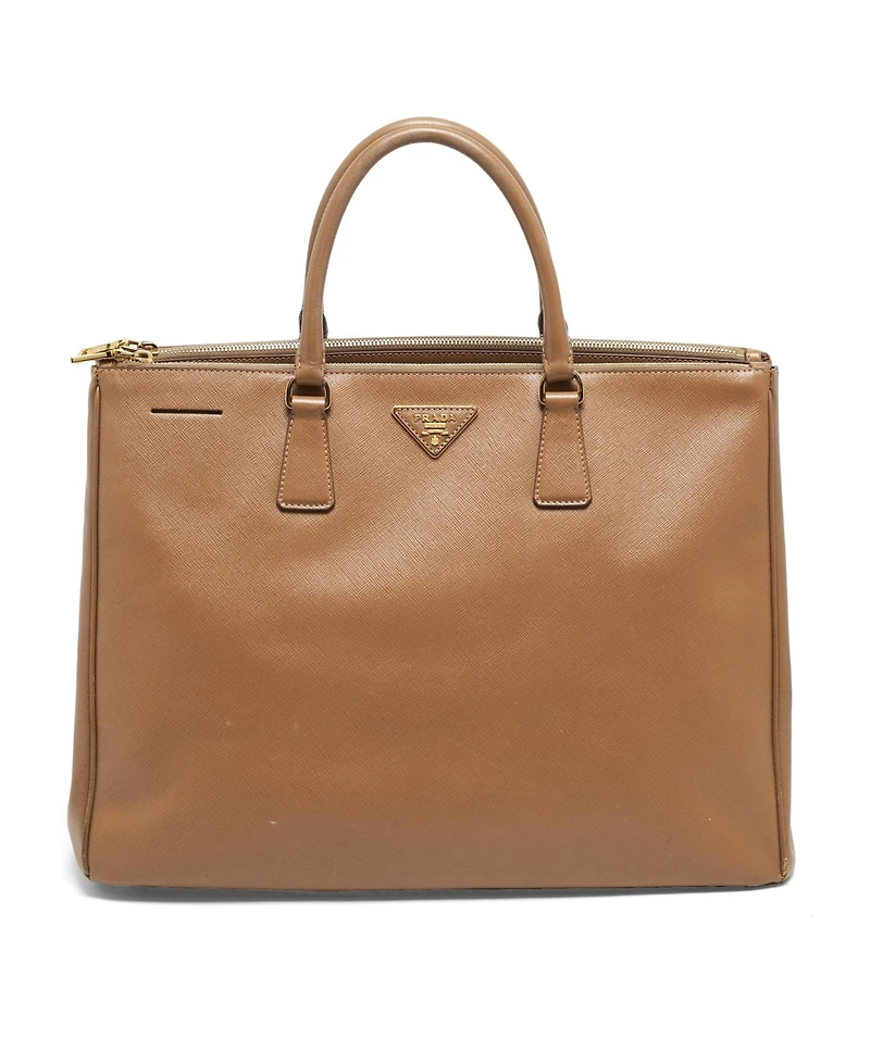 Pre-Owned Prada Galleria Double Zip Executive Saffiano Lux Leather Tote