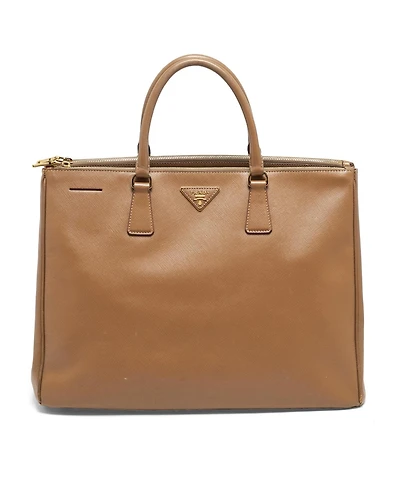 Pre-Owned Prada Galleria Double Zip Executive Saffiano Lux Leather Tote