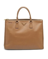 Pre-Owned Prada Galleria Double Zip Executive Saffiano Lux Leather Tote