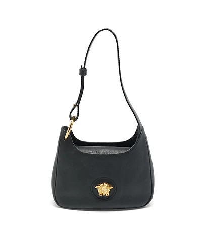 Pre-Owned Versace La Women's Medusa Mini Leather Hobo Bag