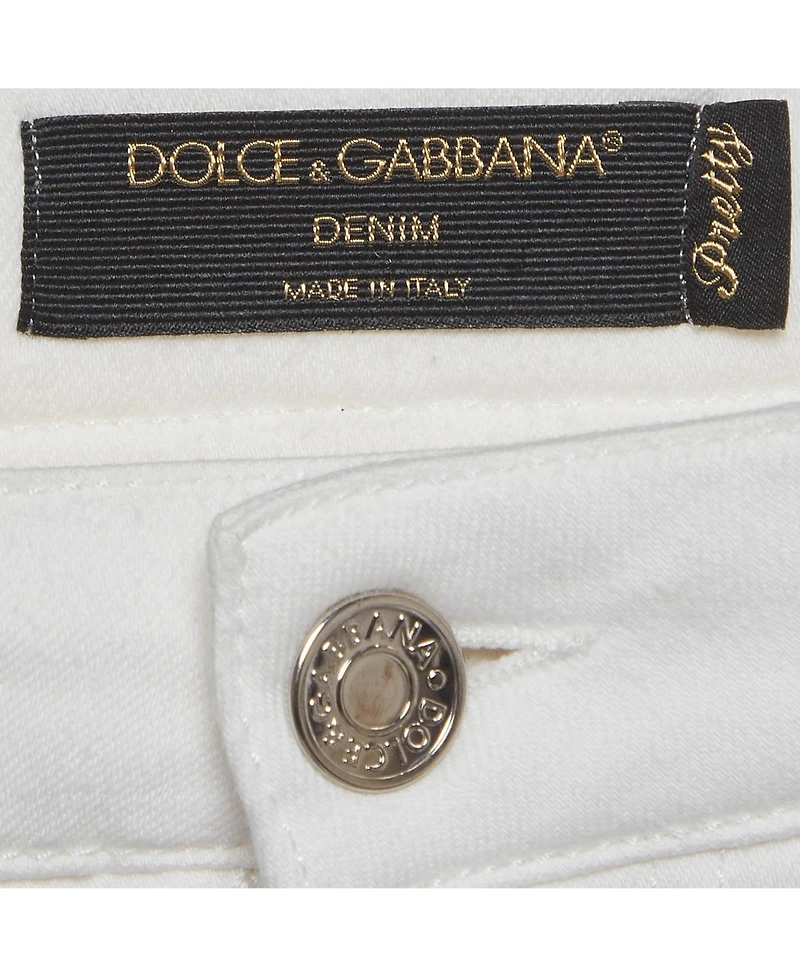 Pre-Owned Dolce & Gabbana Women's Ripped Mid-Rise Skinny Jeans