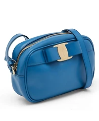 Pre-Owned Salvatore Ferragamo Vara Bow Leather Camera Crossbody Bag