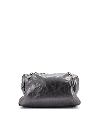 Pre-Owned Balenciaga Medium Monaco Chain Flap Shoulder Bag Leather