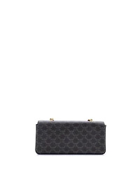 Pre-Owned Celine Medium Triomphe Chain Shoulder Bag Triomphe Coated Canvas