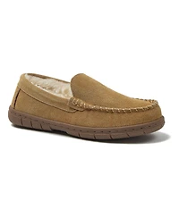 Lands' End Little Girls Fuzzy Lined Suede Moccasin Slippers