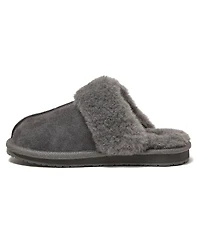 Lands' End Women's Suede Furry Lined Slippers