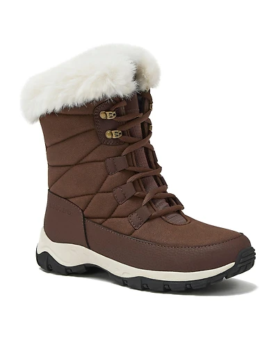 Lands' End Women's Wide Width Expedition Trail Waterproof Lace Up Snow Boots