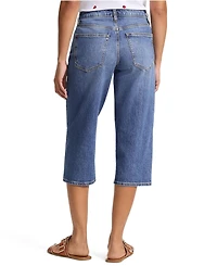 Lands' End Women's Soft Denim Mid Rise Relaxed Capri Jeans