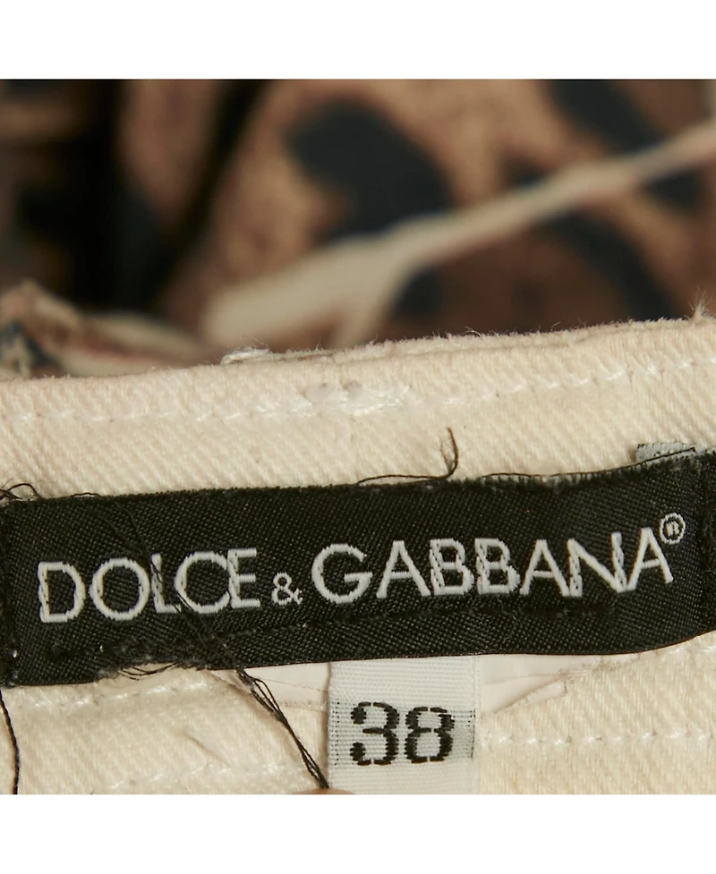 Pre-Owned Dolce & Gabbana Women's Leopard Print Denim Skinny Jeans