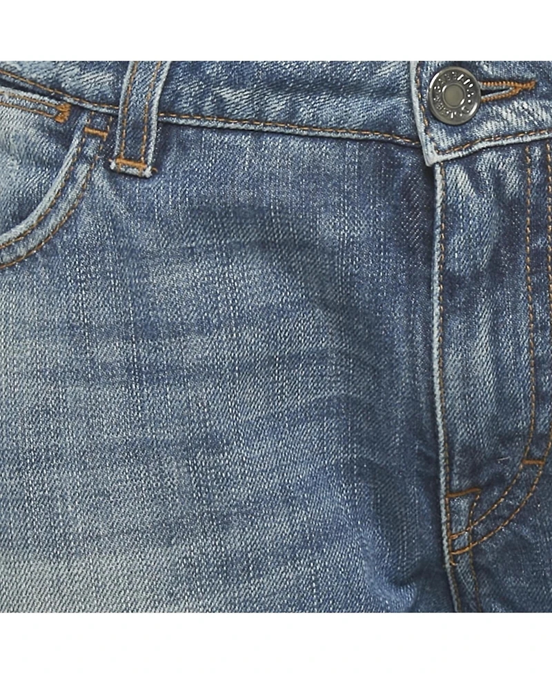 Pre-Owned Dolce & Gabbana Women's Denim Distressed Boyfriend Logo Plaque Jeans