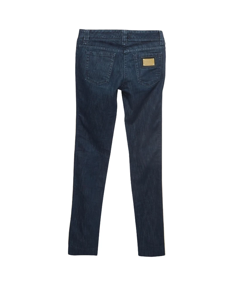 Pre-Owned Dolce & Gabbana Women's Side Stripe Denim Jeans