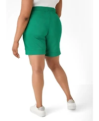 Ashley Stewart Women's Ribbed Athletic Knit Shorts