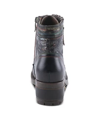 L'Artiste Women's Sunsetride Lace-Up Boot Mid with Full Grain Leather Upper