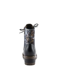 L`Artiste Women's Marty-flow Lace-up Boots with Tapestry Detail