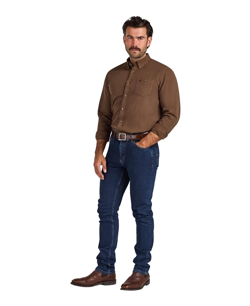 Raging Bull Men's Big & Tall Long Sleeve Brushed-Herringbone Shirt