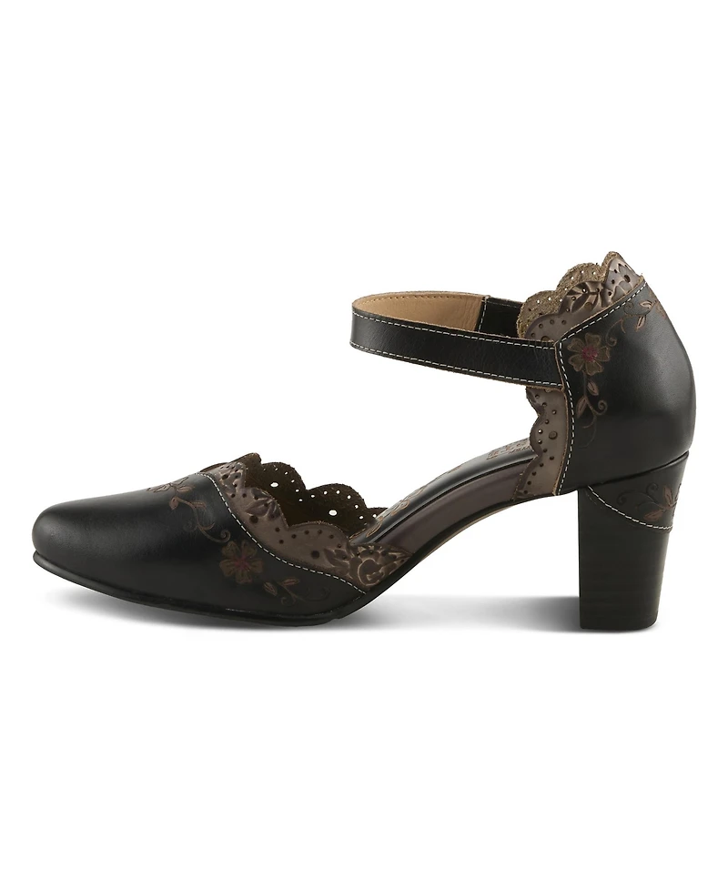 L'Artiste Sayyes Women's Mary Jane Pump with Leather Upper