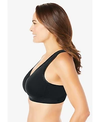 Comfort Choice Women's Wireless Back-Close Lounge Bra