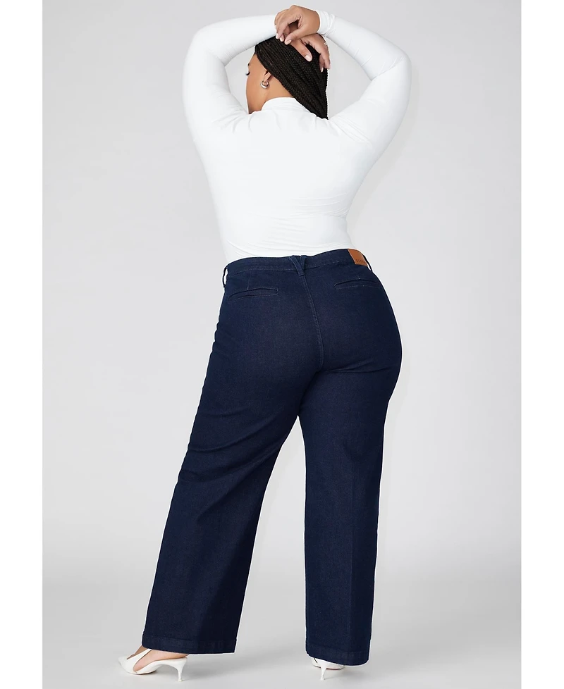 Eloquii Women's Plus The Trouser Jean