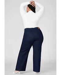Eloquii Women's Plus The Trouser Jean