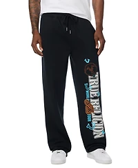 True Religion Men's Southwest Straight-Leg Puff-Print Graphic Sweatpant