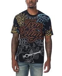True Religion Men's Logo Tee Graphic Puff-Print T-Shirt