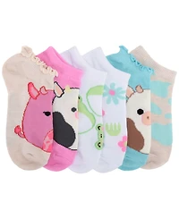 Planet Sox Women's Squishmallow No-Show Novelty 6-Pack Socks