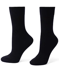 Hue Women's Pointelle Argyle Boot Socks, 2-Pack