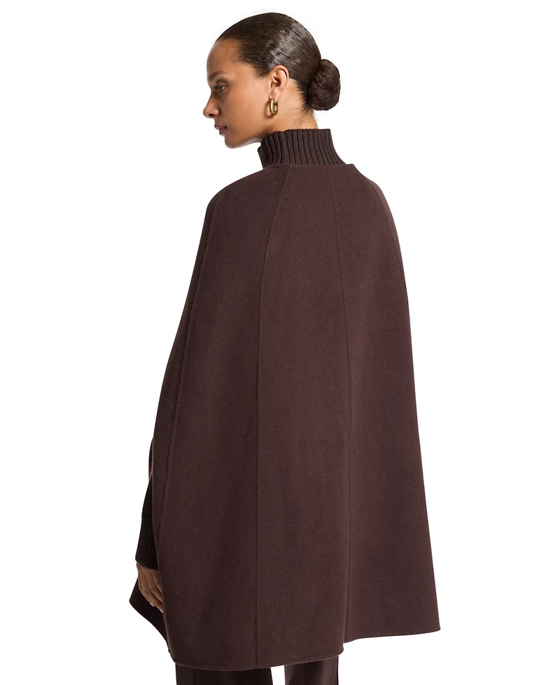 Michael Kors Women's Turn Lock Wool-Blend Cape