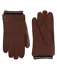Tommy Hilfiger Men's Global Stripe Touchscreen Leather Gloves