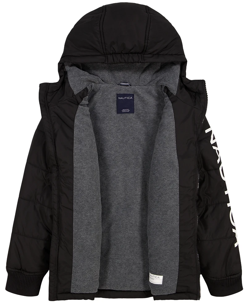 Nautica Boys' 8-20 Heavy-Quilted Hooded Puffer Jacket