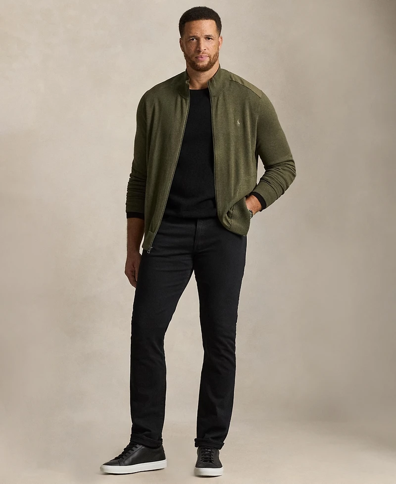 Polo Ralph Lauren Men's Big & Tall Hybrid Full-Zip Mockneck Channel-Quilted Cardigan