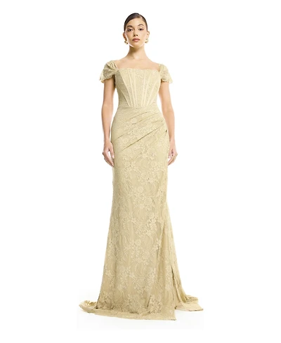 Amri Women's Off-Shoulder Lace Mermaid Gown