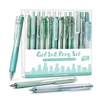 Four Candies Forest Series Gel Pens, 12Pieces Fine Point Smooth Writing and Highlighter Set